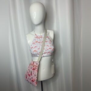 (Bundle & Save - 2 for $25) ELIZABETH Jane EJ Swim Flamingo High Neck Bikini Top